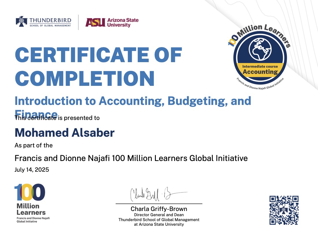  Introduction to Accounting, Budgeting, and Finance