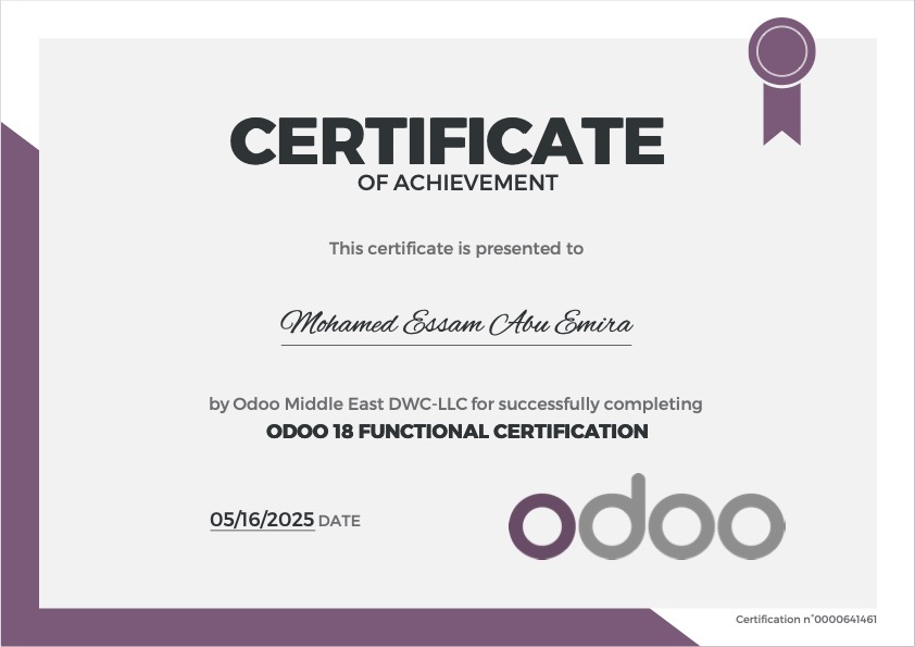 Odoo 18 Certification